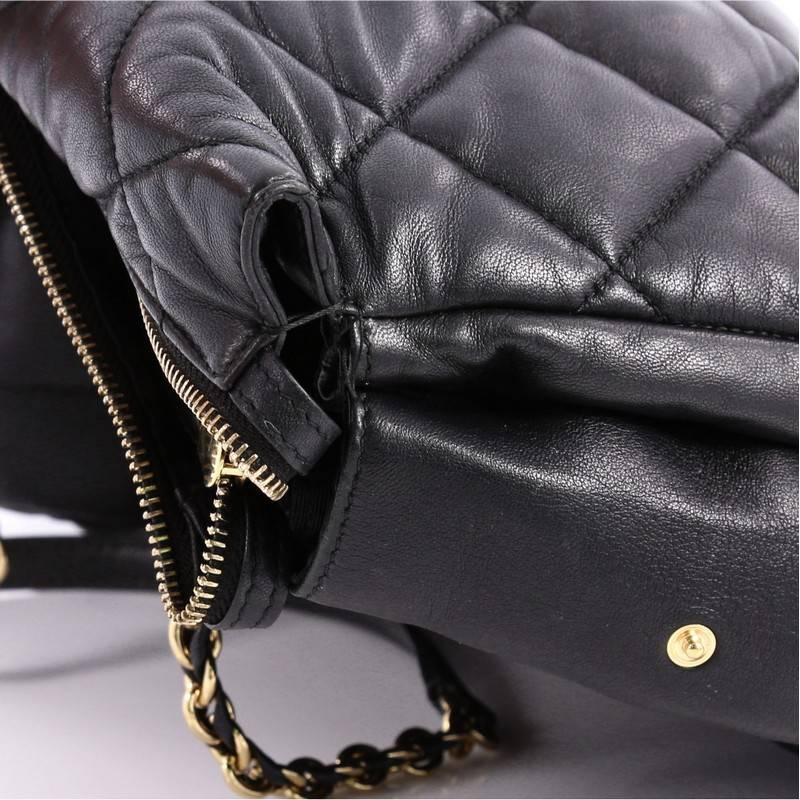 Salvatore Ferragamo Ginette Chain Shoulder Bag Quilted Leather Large 2