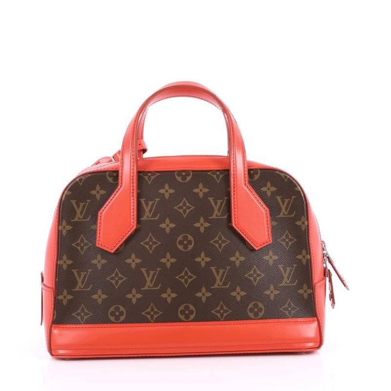 Louis Vuitton Dora Handbag Monogram Canvas and Calf Leather PM In Good Condition In NY, NY