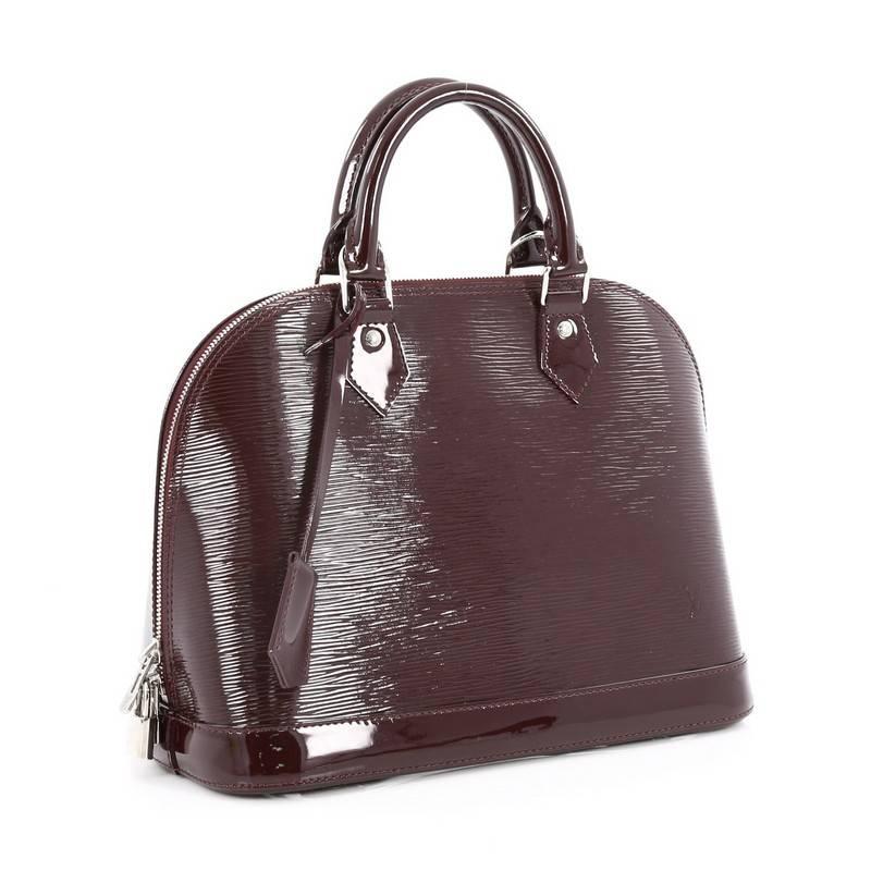 Black Louis Vuitton Alma Handbag Electric Epi Leather PM