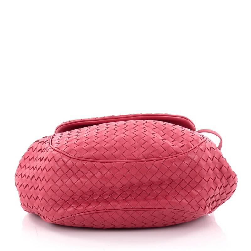 Pink Bottega Veneta Flap Messenger Bag Intrecciato Nappa Medium
