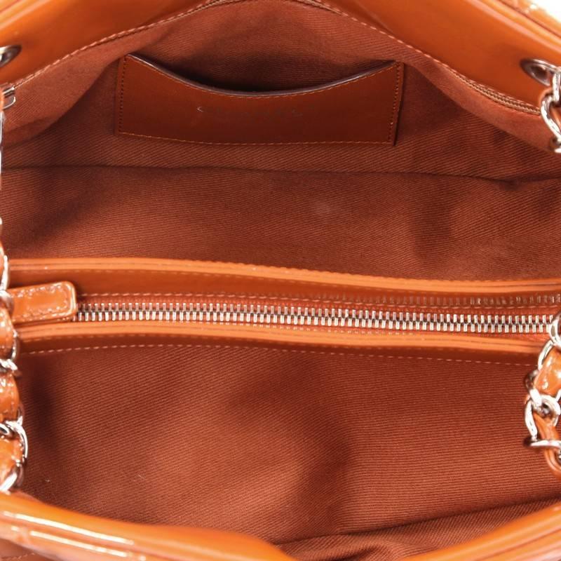 Chanel Just Mademoiselle Handbag Quilted Patent Medium  1