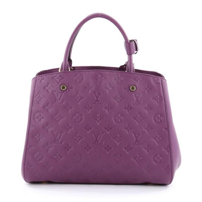 Louis Vuitton Montaigne Handbag Monogram Empreinte Leather MM In Good Condition In NY, NY