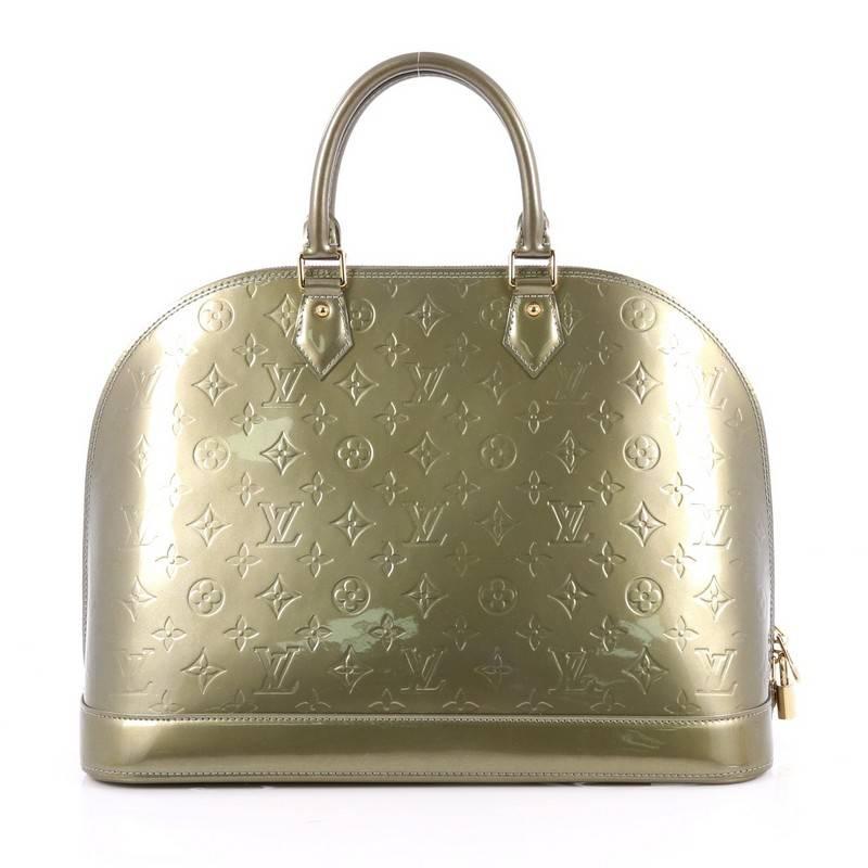 Louis Vuitton Alma Handbag Monogram Vernis GM  In Fair Condition In NY, NY