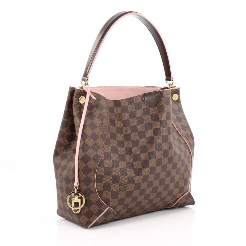 Brown Louis Vuitton Caissa Hobo Damier