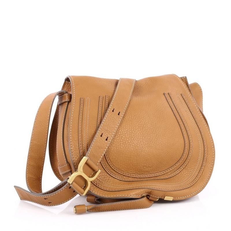 Brown Chloe Marcie Crossbody Bag Leather Medium