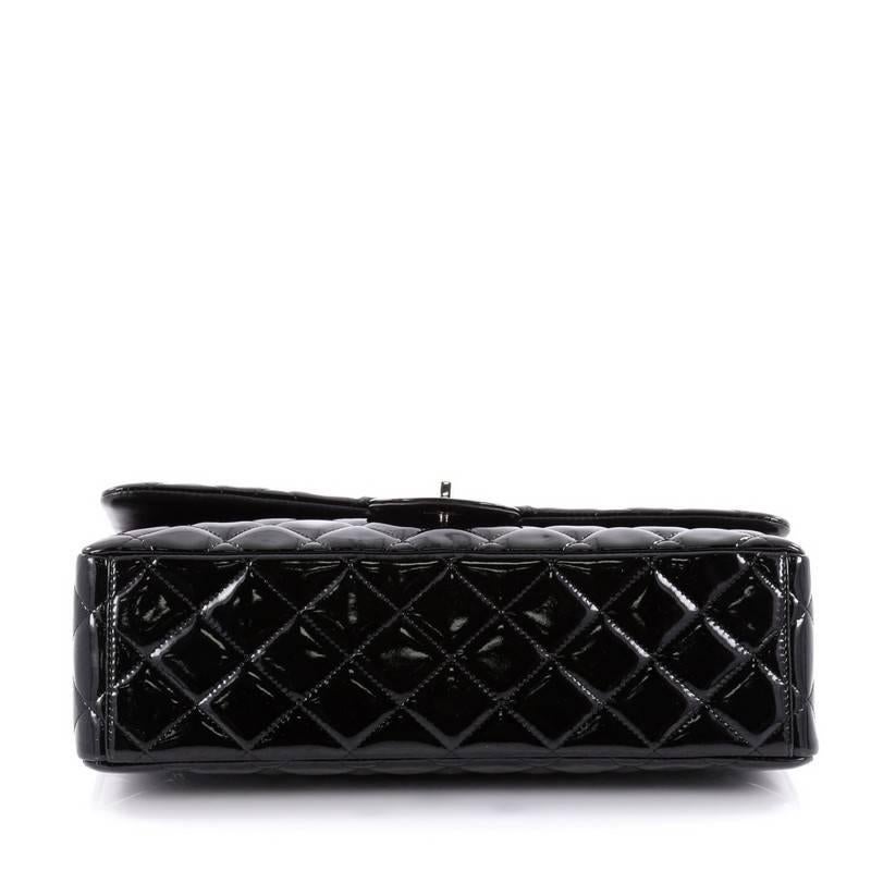 Women's Chanel Classic Single Flap Bag Quilted Patent Maxi