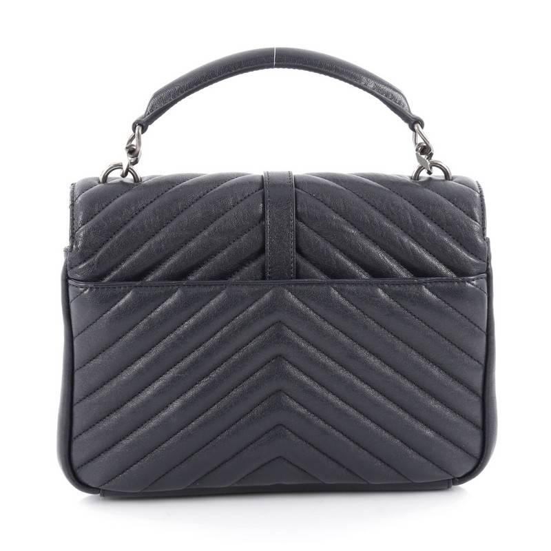 Women's or Men's Saint Laurent College Monogram Bag Matelasse Chevron Leather Medium