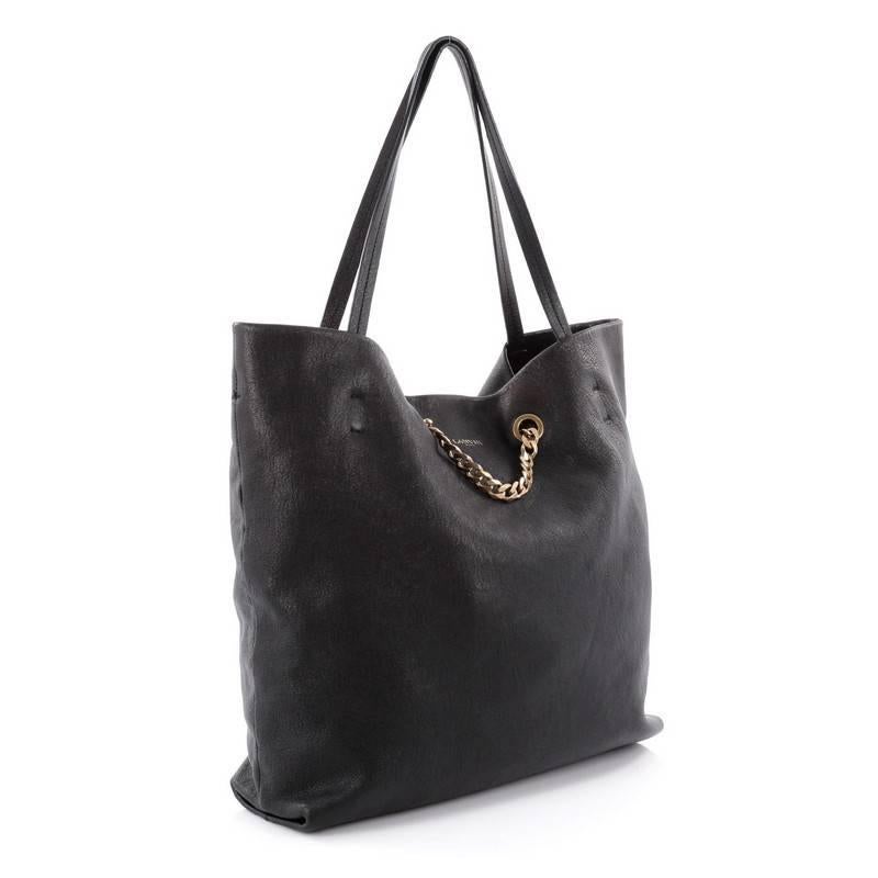 Black Lanvin Carry Me Tote Leather Medium