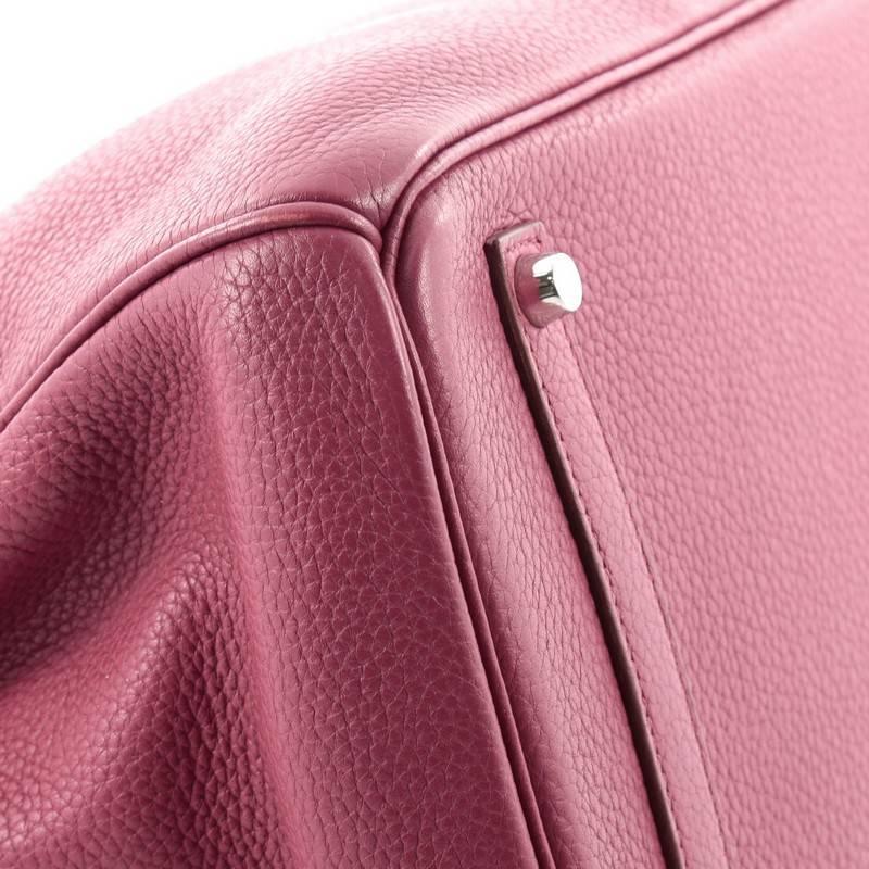 Women's or Men's Hermes Birkin Handbag Bose de Rose Clemence with Palladium Hardware 35