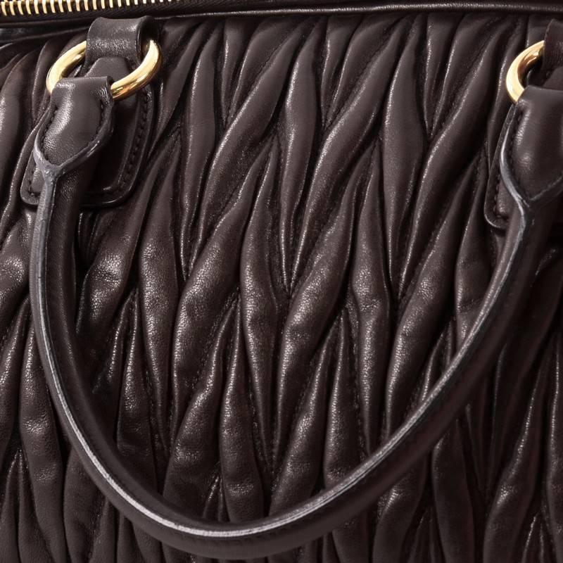 Miu Miu Fold Over Zip Convertible Satchel Matelasse Leather Large 2