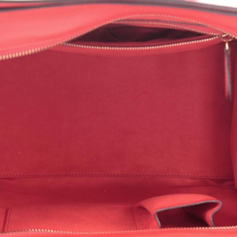 Celine Luggage Handbag Grainy Leather Mini 1