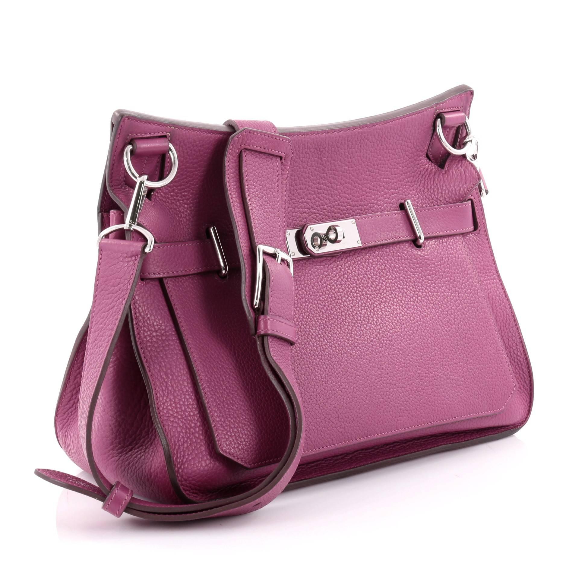 Pink Hermes Jypsiere Handbag Clemence 34