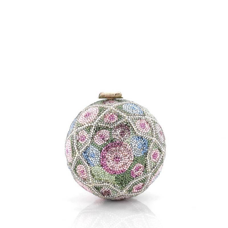 Judith Leiber Floral Minaudiere Crystal Small 1