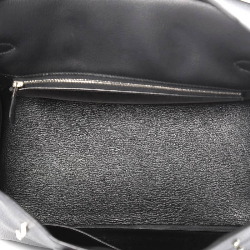 Hermes Birkin Handbag Black Togo with Palladium Hardware 35 2