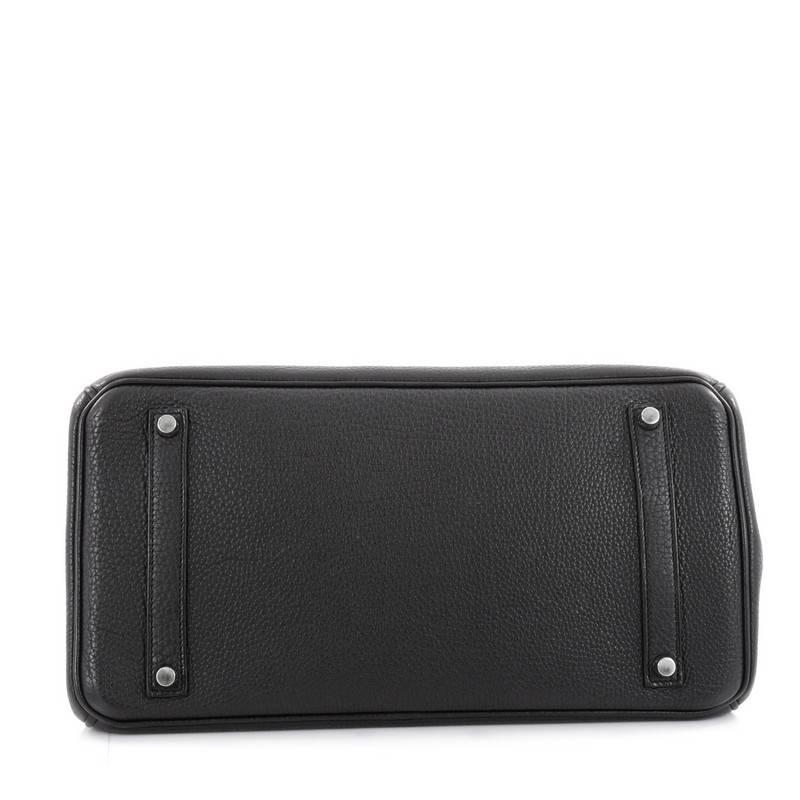 Hermes Birkin Handbag Black Togo with Palladium Hardware 35 1