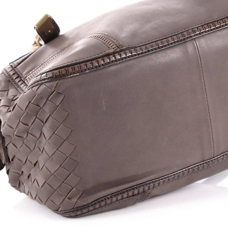 Bottega Veneta Buckle Zip Satchel Leather with Intrecciato Detail Medium 1