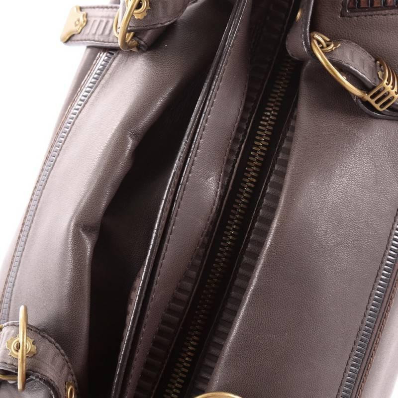 Bottega Veneta Buckle Zip Satchel Leather with Intrecciato Detail Medium 2