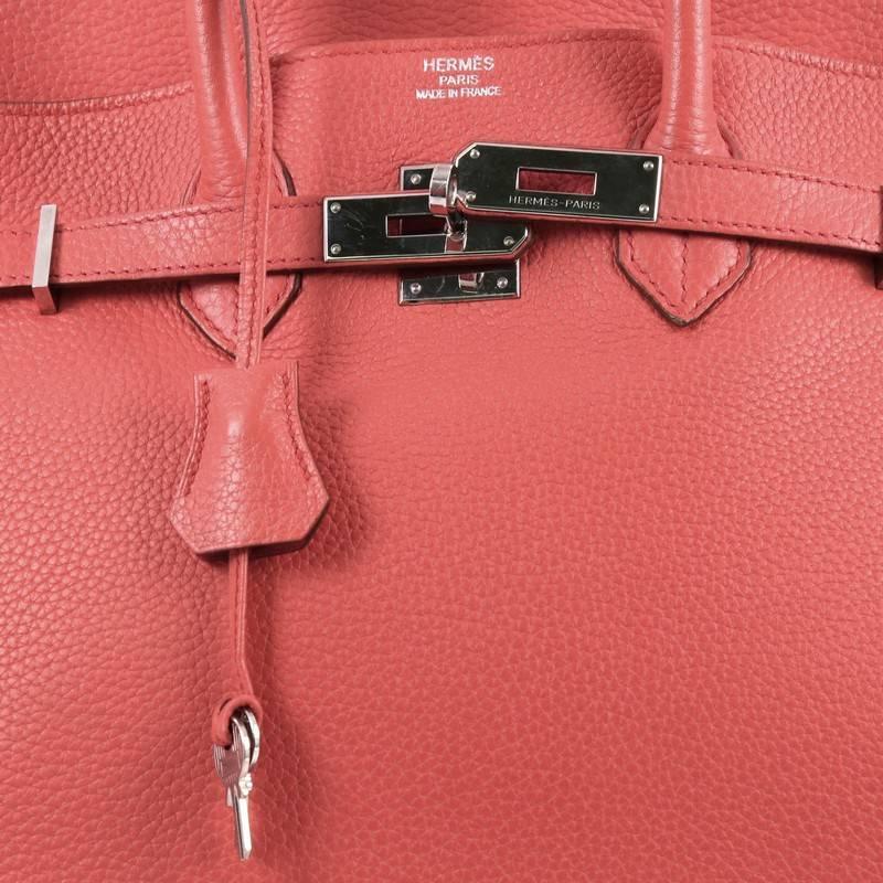 Hermes Birkin Handbag Bougainvillea Clemence with Palladium Hardware 35 1