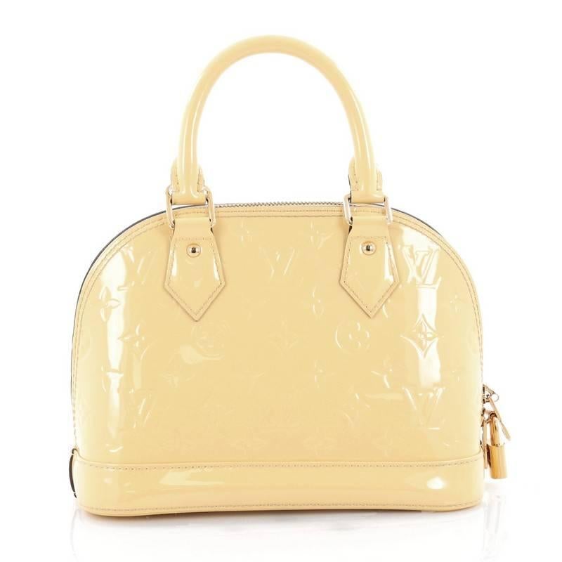 Louis Vuitton Alma Handbag Monogram Vernis BB In Good Condition In NY, NY