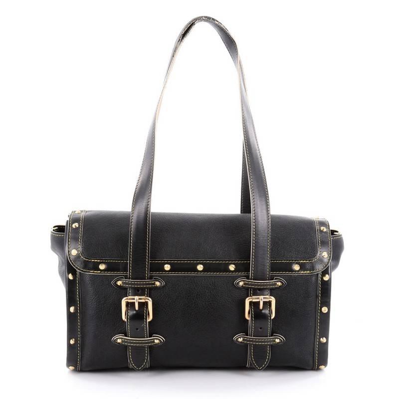 Black Louis Vuitton Suhali L'epanoui Handbag Leather GM