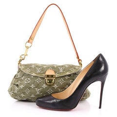 Louis Vuitton Plissee Handtasche Denim Mini