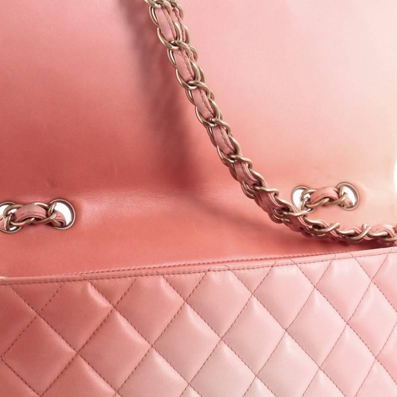 Chanel Classic Single Flap Degrade Handbag Quilted Lambskin Jumbo 2