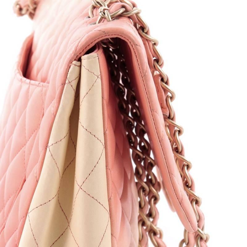 Chanel Classic Single Flap Degrade Handbag Quilted Lambskin Jumbo 4
