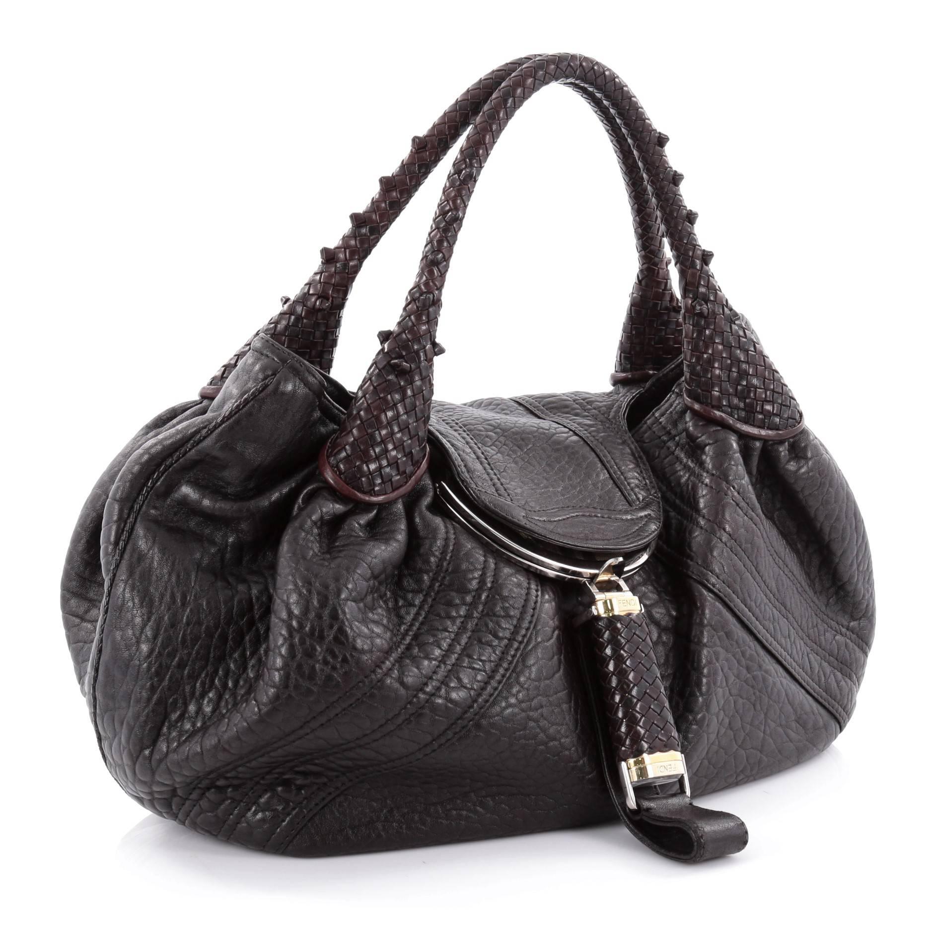 Black Fendi Spy Bag Leather 