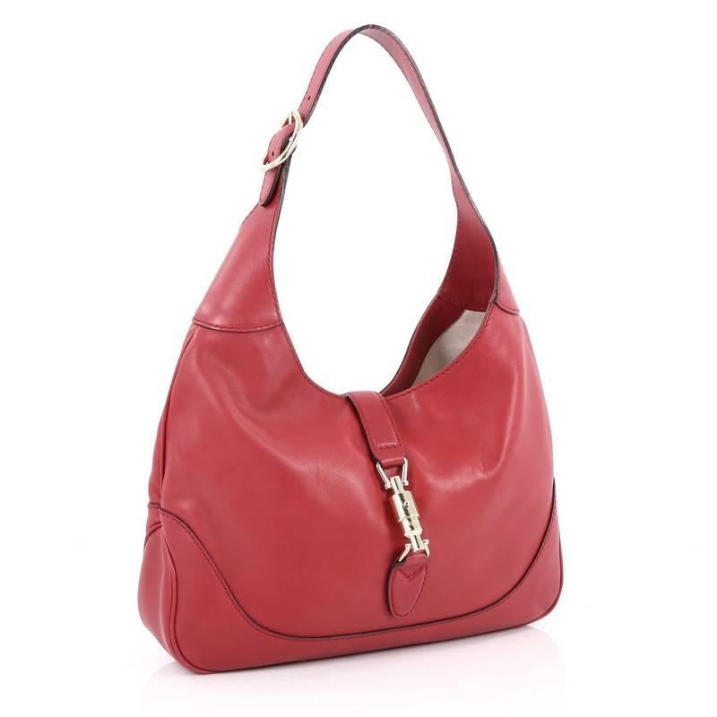 Pink Gucci Jackie Original Shoulder Bag Leather Medium