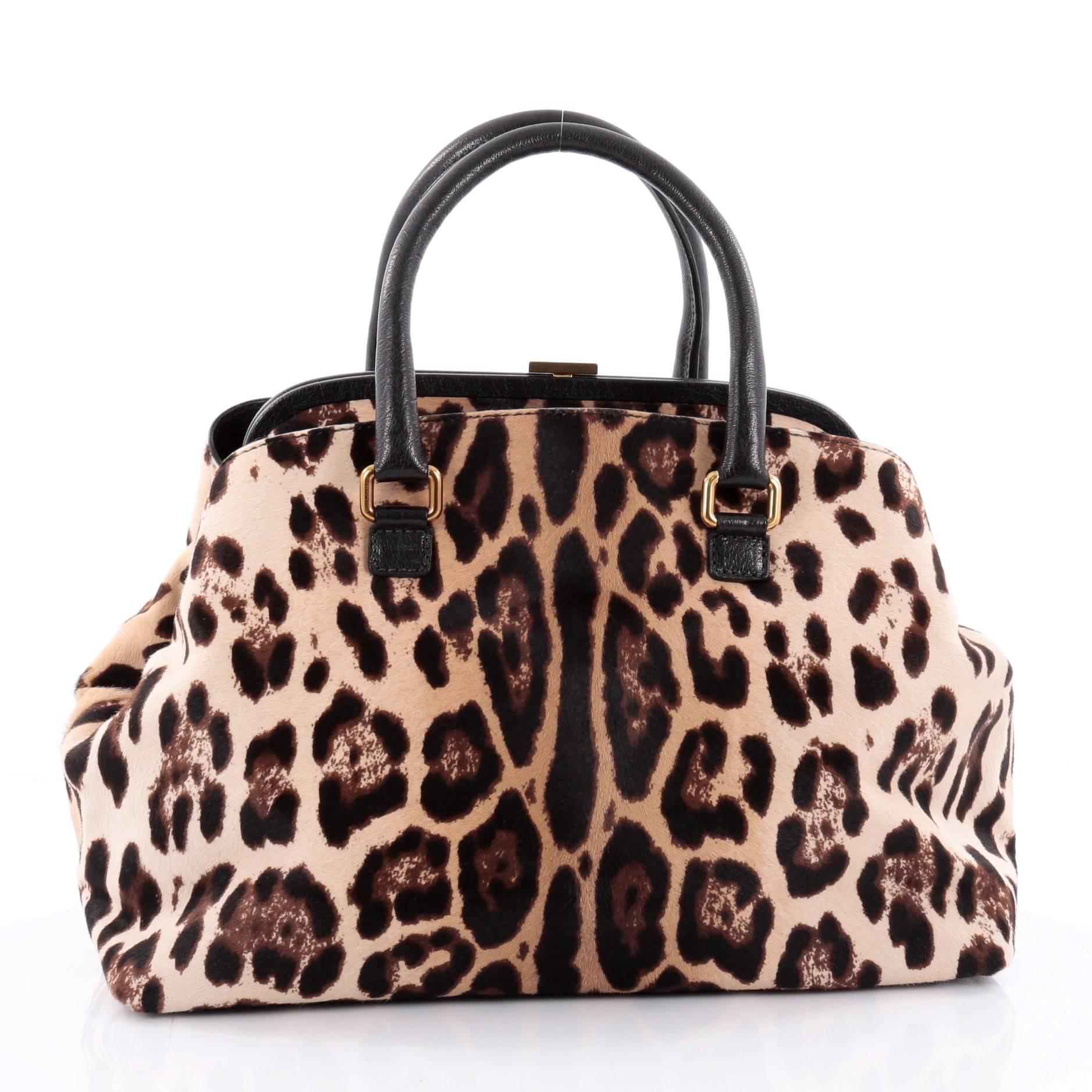Dolce & Gabbana Miss Brigitte Doctor Bag Calf Hair Large In Good Condition In NY, NY