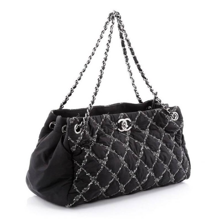Chanel Tweed on Stitch Tote Quilted Nylon Large at 1stDibs chanel