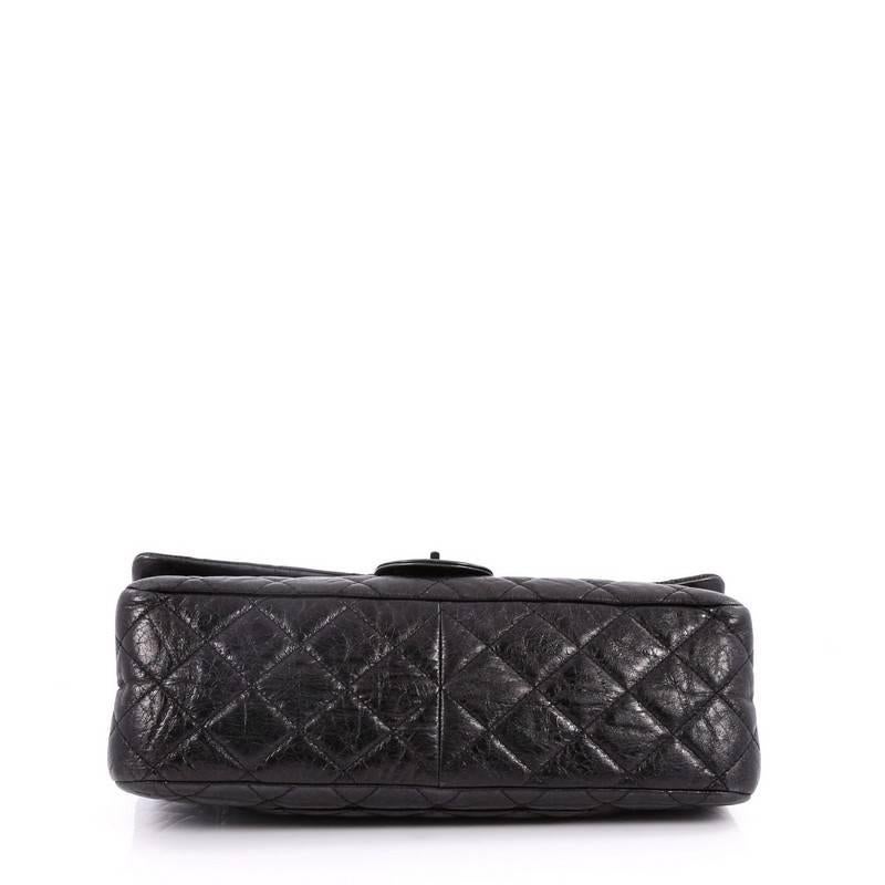 Black Chanel Reissue 2.55 Handbag Quilted Aged Calfskin 228