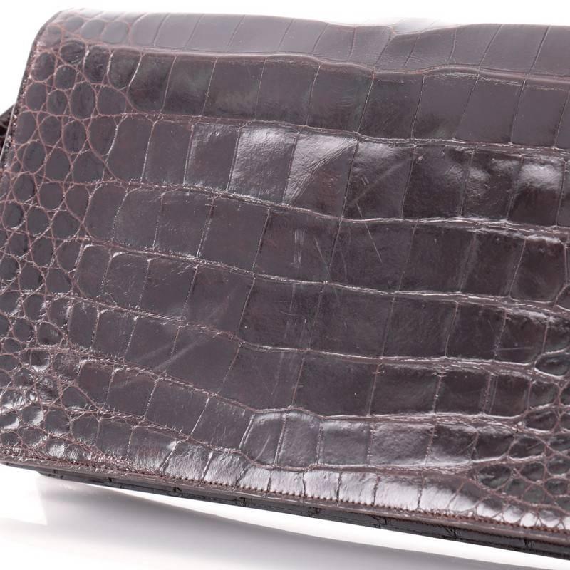 Ralph Lauren Collection Convertible Flap Clutch Alligator Medium 3