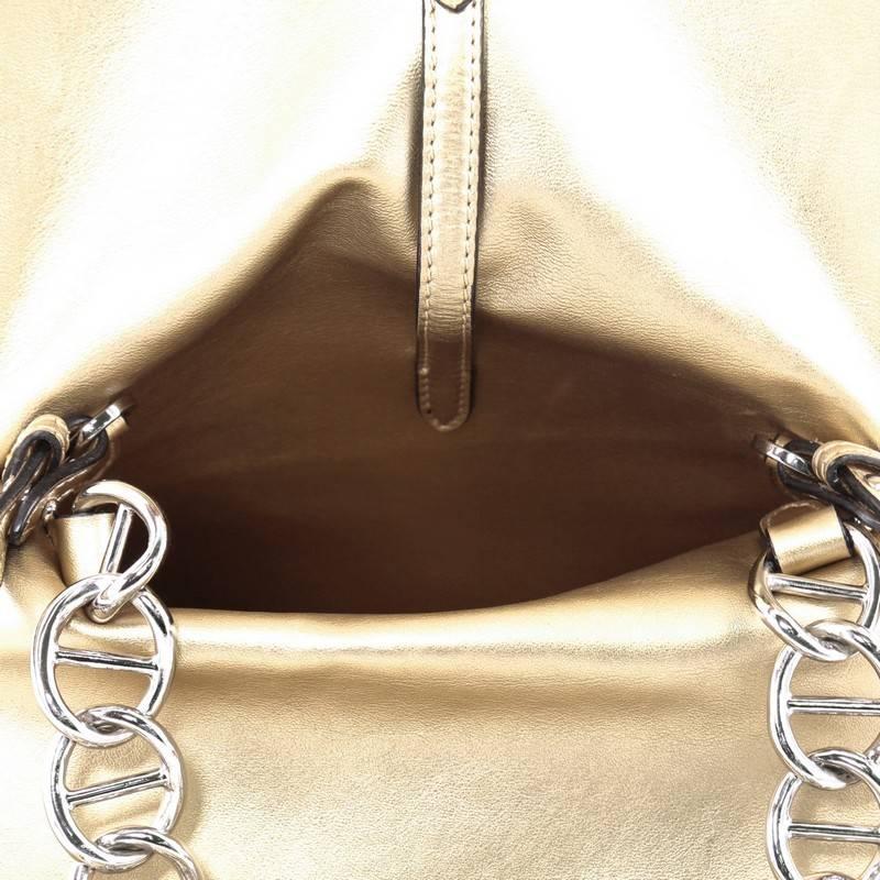 Prada Double Flap Turn Lock Shoulder Bag Leather Small 2
