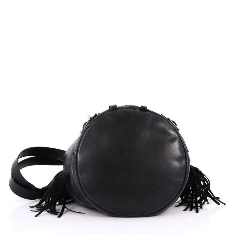 Women's or Men's Saint Laurent Rider Bucket Bag Fringe Leather Large