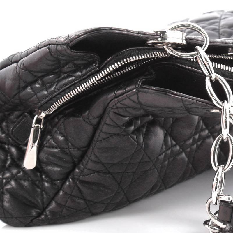 Men's Christian Dior Soft Zipped Shopping Tote Cannage Quilt Lambskin Medium