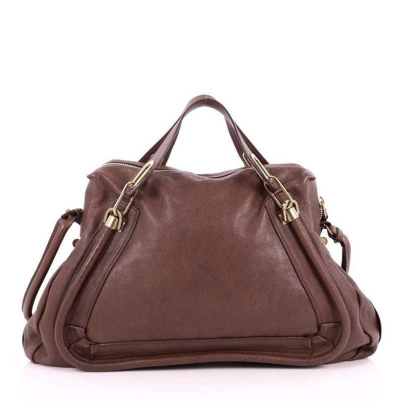 Chloe Paraty Top Handle Bag Leather Large In Good Condition In NY, NY