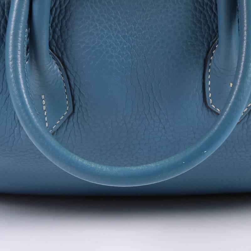 Hermes Birkin Handbag Blue Jean Clemence with Palladium Hardware 35 3