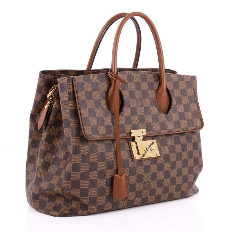 Brown Louis Vuitton Ascot Handbag Damier