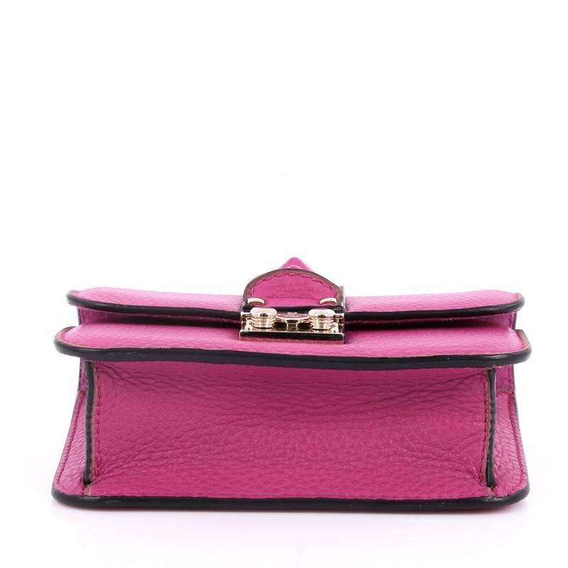 Women's or Men's Valentino Glam Lock Shoulder Bag Leather Mini