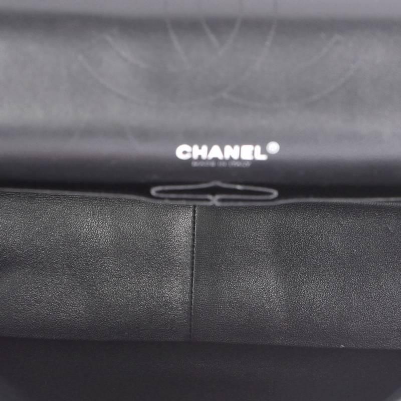 Chanel Classic Double Flap Bag Quilted Patent Jumbo 3