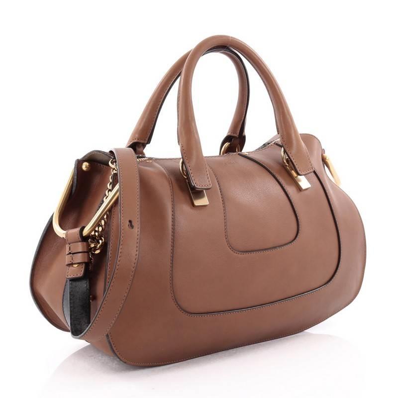 Brown Chloe Hayley Satchel Leather Medium