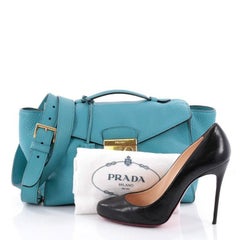 Prada Pattina Convertible Shoulder Bag Vitello Daino Medium