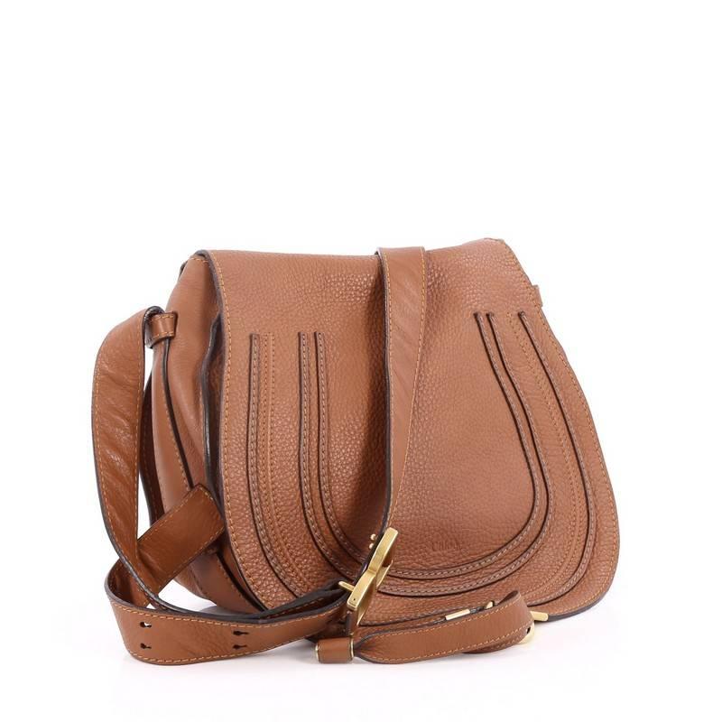 Brown Chloe Marcie Crossbody Bag Leather Medium