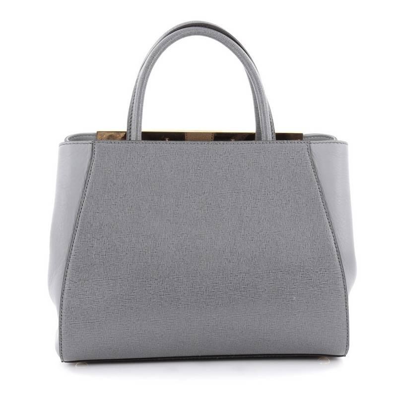 Fendi 2Jours Handbag Leather Petite In Good Condition In NY, NY