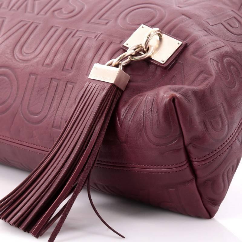 Women's Louis Vuitton Limited Edition Paris Souple Leather Wish Bag