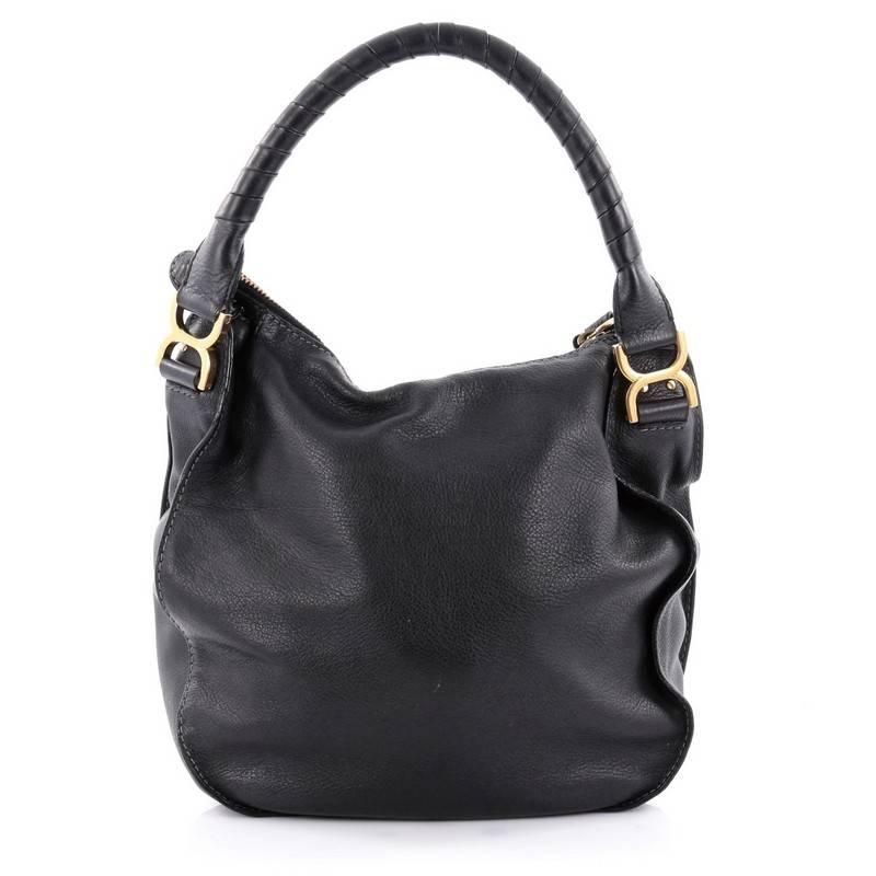 Chloe Marcie Hobo Leather Medium In Good Condition In NY, NY