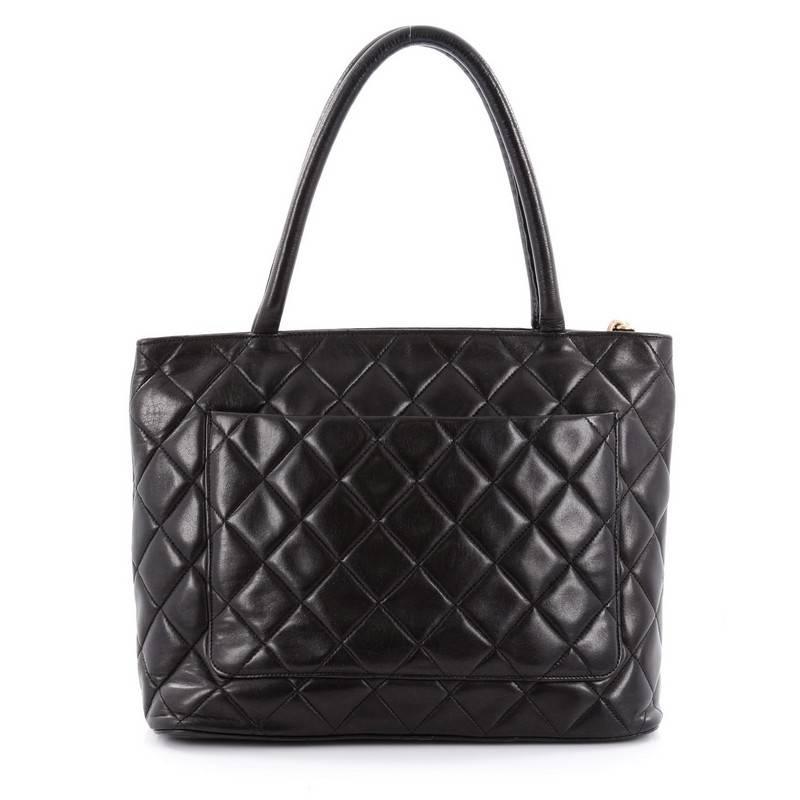 Chanel Medallion Tote Quilted Lambskin In Fair Condition In NY, NY