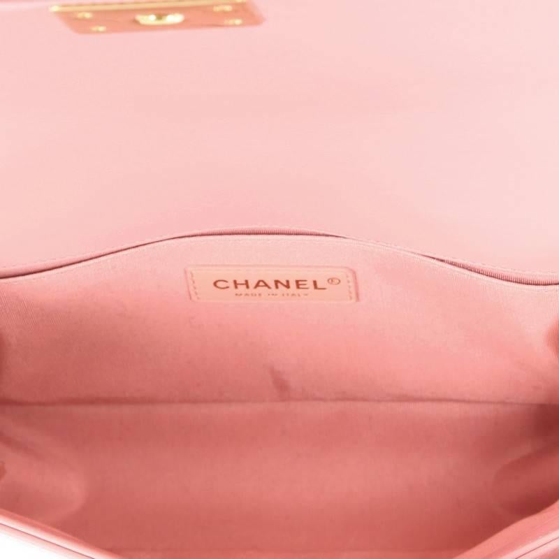 Women's or Men's Chanel Boy Flap Bag Chevron Painted Calfskin Old Medium