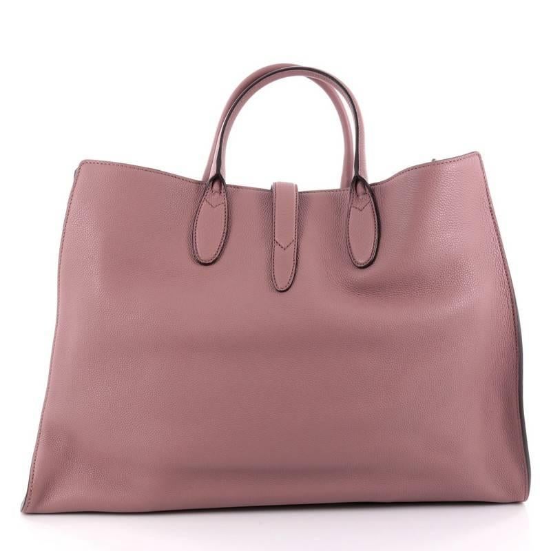 Gucci Jackie Soft Tote Leather Large In Excellent Condition In NY, NY